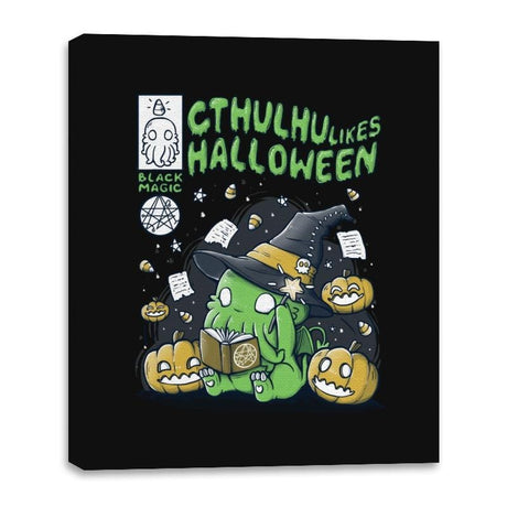 Cthulhu Likes Halloween - Anytime - Canvas Wraps Canvas Wraps RIPT Apparel