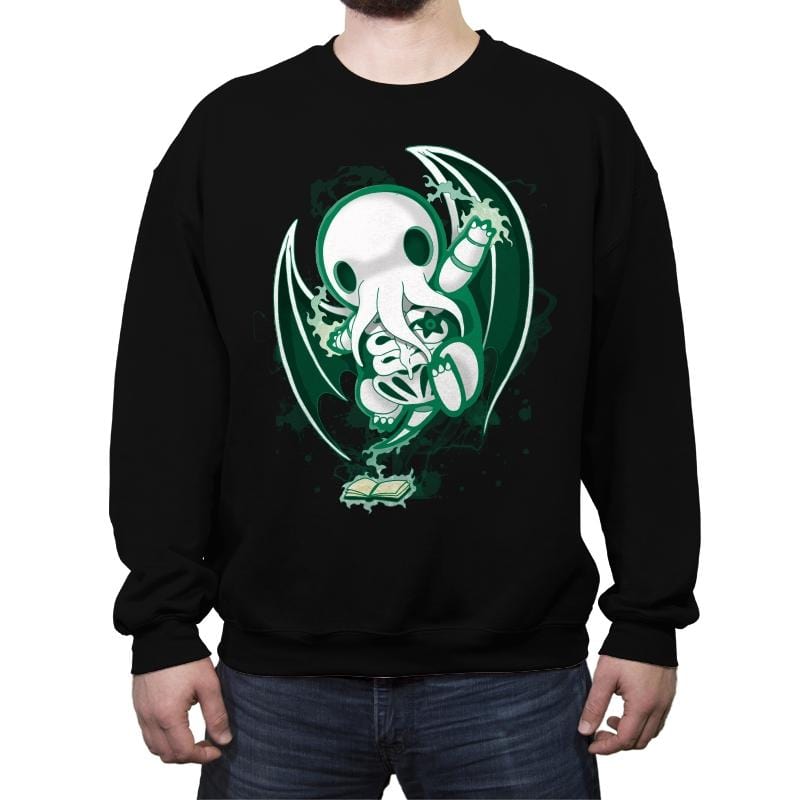 Cthulhu Skeleton - Crew Neck Sweatshirt Crew Neck Sweatshirt RIPT Apparel Small / Black