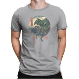 Cthulhu Ukiyo-e - Mens Premium T-Shirts RIPT Apparel Small / Heather Grey