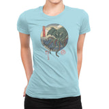 Cthulhu Ukiyo-e - Womens Premium T-Shirts RIPT Apparel Small / Cancun