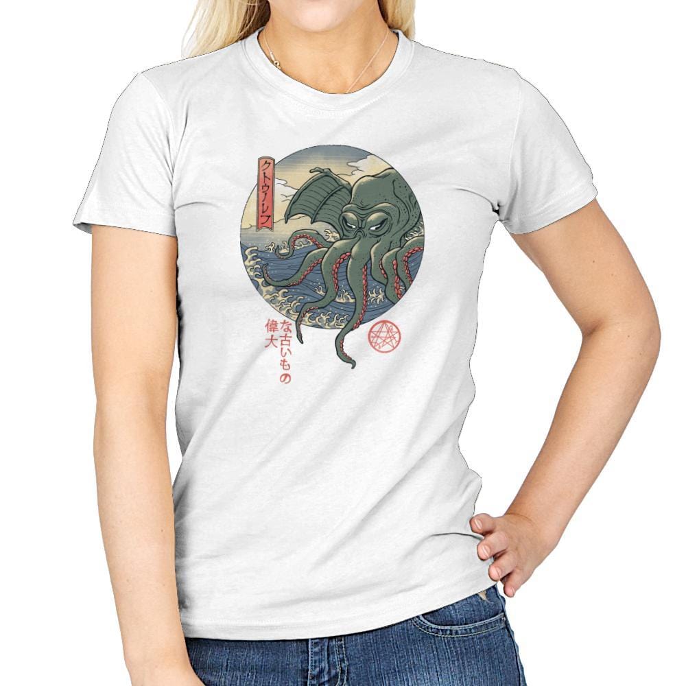 Cthulhu Ukiyo-e - Womens T-Shirts RIPT Apparel