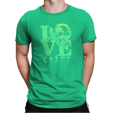 Cthulove Exclusive - Mens Premium T-Shirts RIPT Apparel Small / Kelly Green