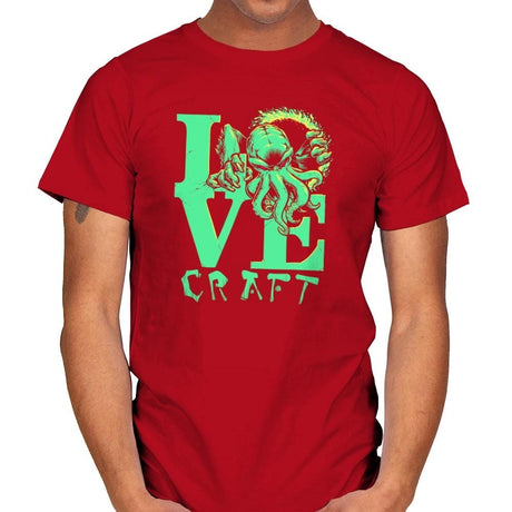 Cthulove Exclusive - Mens T-Shirts RIPT Apparel Small / Red