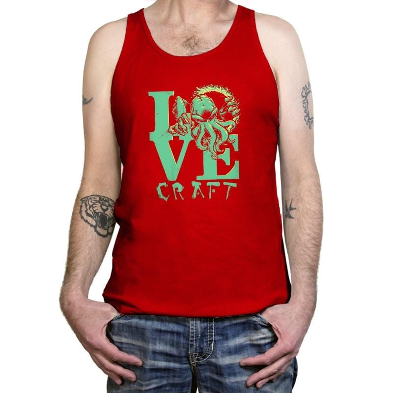 Cthulove Exclusive - Tanktop Tanktop RIPT Apparel X-Small / Red