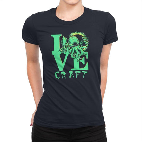Cthulove Exclusive - Womens Premium T-Shirts RIPT Apparel Small / Midnight Navy