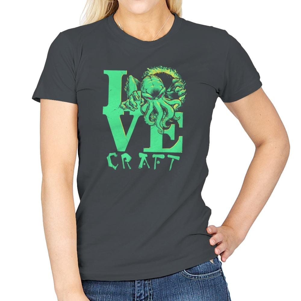 Cthulove Exclusive - Womens T-Shirts RIPT Apparel Small / Charcoal