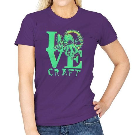 Cthulove Exclusive - Womens T-Shirts RIPT Apparel Small / Purple