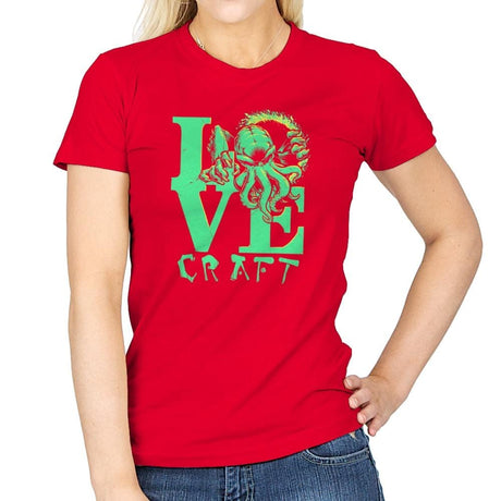 Cthulove Exclusive - Womens T-Shirts RIPT Apparel Small / Red