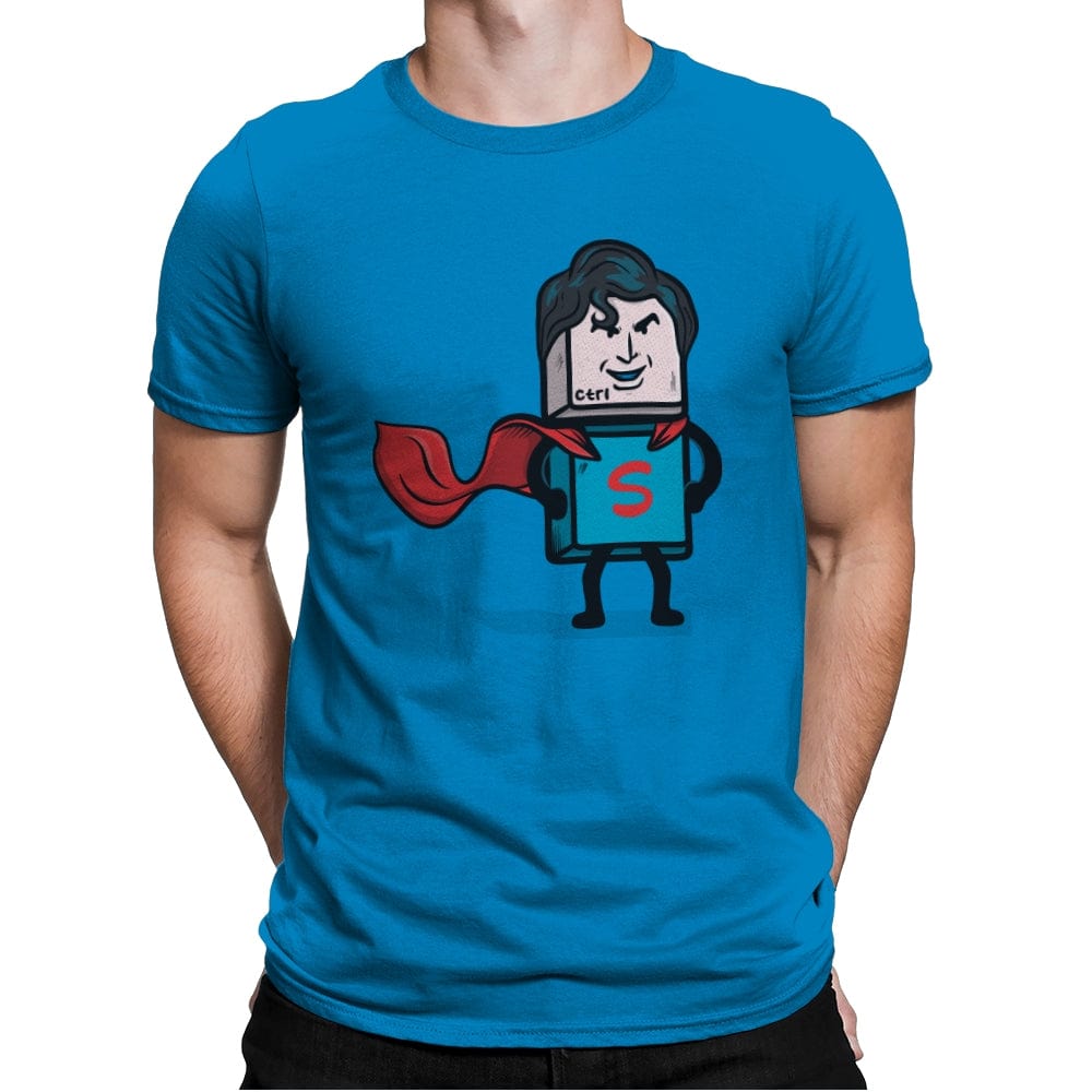 Ctrl S-uperhero - Mens Premium T-Shirts RIPT Apparel Small / Turqouise