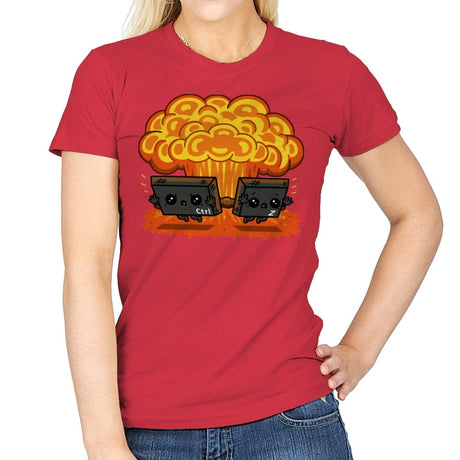 Ctrl Z Mission! - Womens T-Shirts RIPT Apparel Small / Red