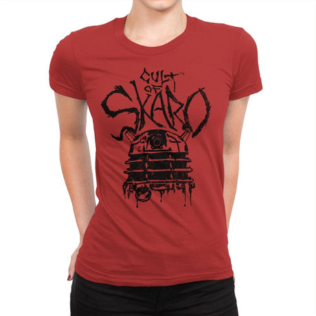 Cult of Skaro - Womens Premium T-Shirts RIPT Apparel Small / Red