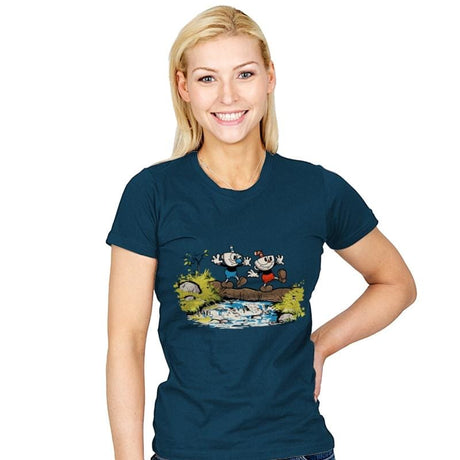 Cup and Mug - Womens T-Shirts RIPT Apparel Small / Indigo