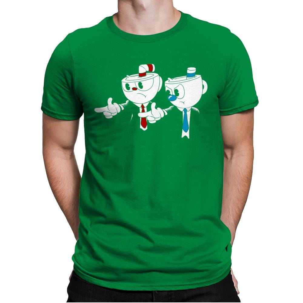 Cup Fiction Exclusive - Best Seller - Mens Premium T-Shirts RIPT Apparel Small / Kelly Green
