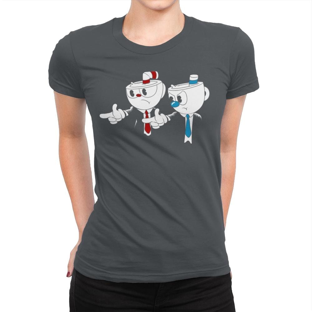 Cup Fiction Exclusive - Best Seller - Womens Premium T-Shirts RIPT Apparel Small / Heavy Metal