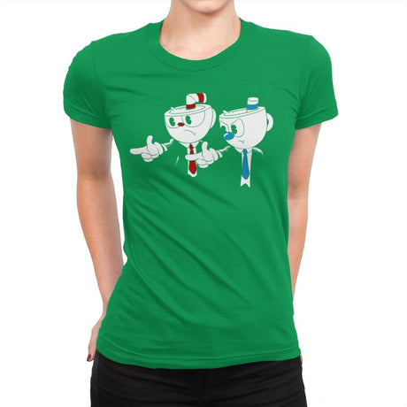 Cup Fiction Exclusive - Best Seller - Womens Premium T-Shirts RIPT Apparel Small / Kelly Green