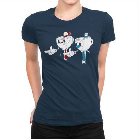 Cup Fiction Exclusive - Best Seller - Womens Premium T-Shirts RIPT Apparel Small / Midnight Navy