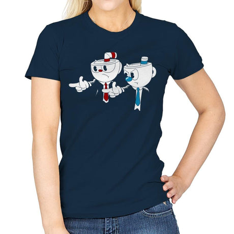 Cup Fiction Exclusive - Best Seller - Womens T-Shirts RIPT Apparel Small / Navy