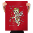 Cupid Anatomy - Prints Posters RIPT Apparel 18x24 / Red
