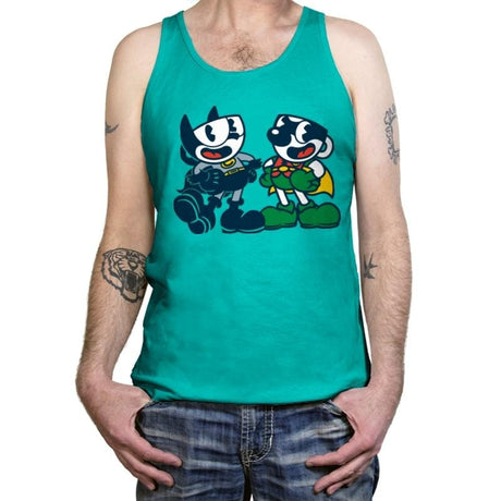 Cupman and Mugwonder - Tanktop Tanktop RIPT Apparel X-Small / Neon Blue