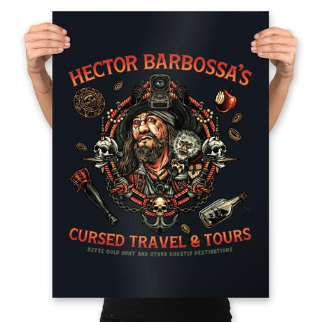 Cursed Travel and Tours - Prints Posters RIPT Apparel 18x24 / Black
