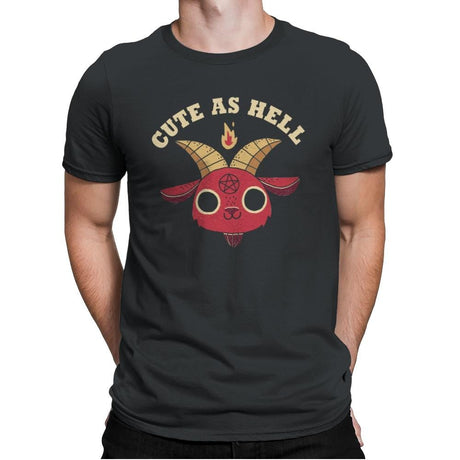 Cute As Hell - Mens Premium T-Shirts RIPT Apparel Small / Heavy Metal