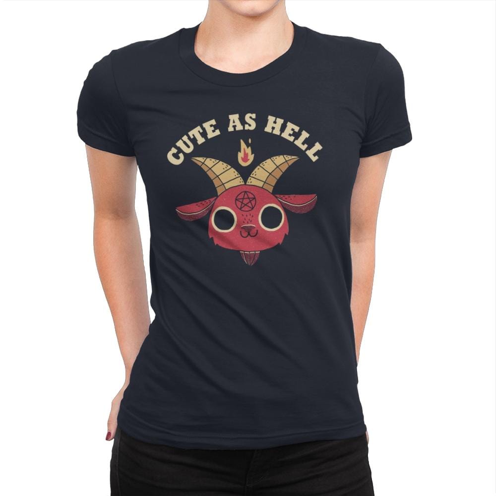 Cute As Hell - Womens Premium T-Shirts RIPT Apparel Small / Midnight Navy