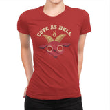Cute As Hell - Womens Premium T-Shirts RIPT Apparel Small / Red