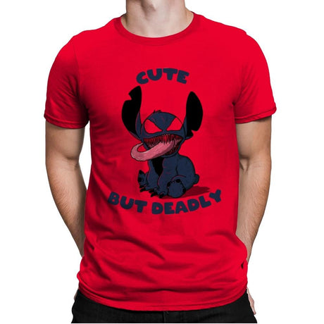 Cute But Deadly - Mens Premium T-Shirts RIPT Apparel Small / Red