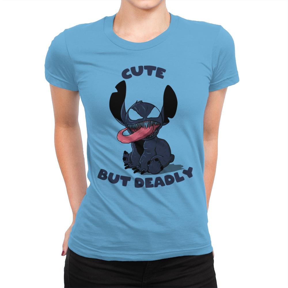 Cute But Deadly - Womens Premium T-Shirts RIPT Apparel Small / Turquoise