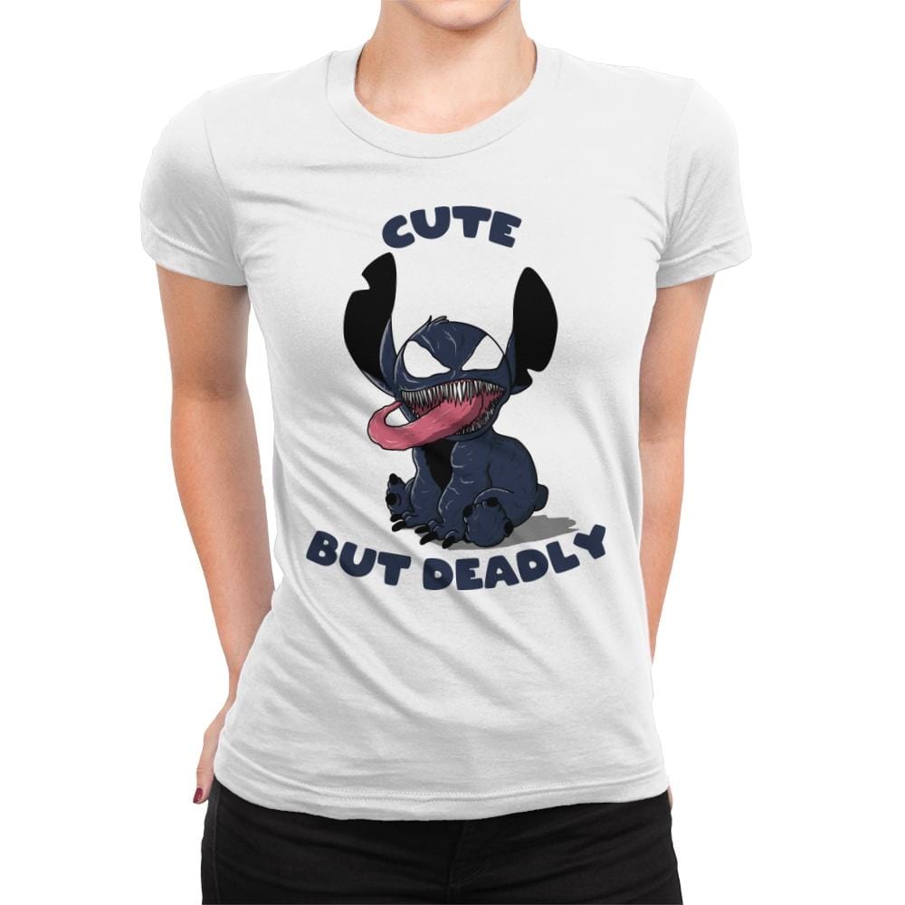 Cute But Deadly - Womens Premium T-Shirts RIPT Apparel Small / White