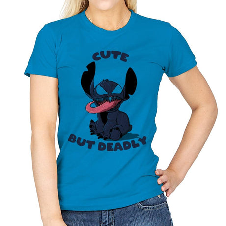 Cute But Deadly - Womens T-Shirts RIPT Apparel Small / Sapphire