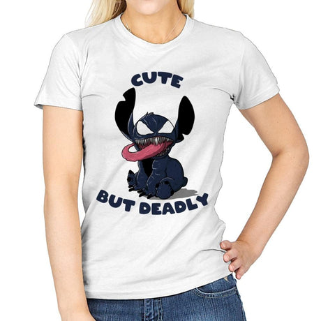 Cute But Deadly - Womens T-Shirts RIPT Apparel Small / White