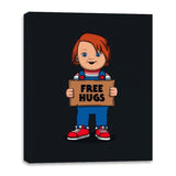 Cute Free Hugs - Canvas Wraps Canvas Wraps RIPT Apparel 16x20 / Black