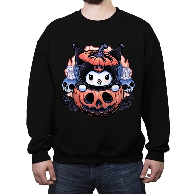 Cute Little Pumpkin - Crew Neck Sweatshirt Crew Neck Sweatshirt RIPT Apparel Small / Black