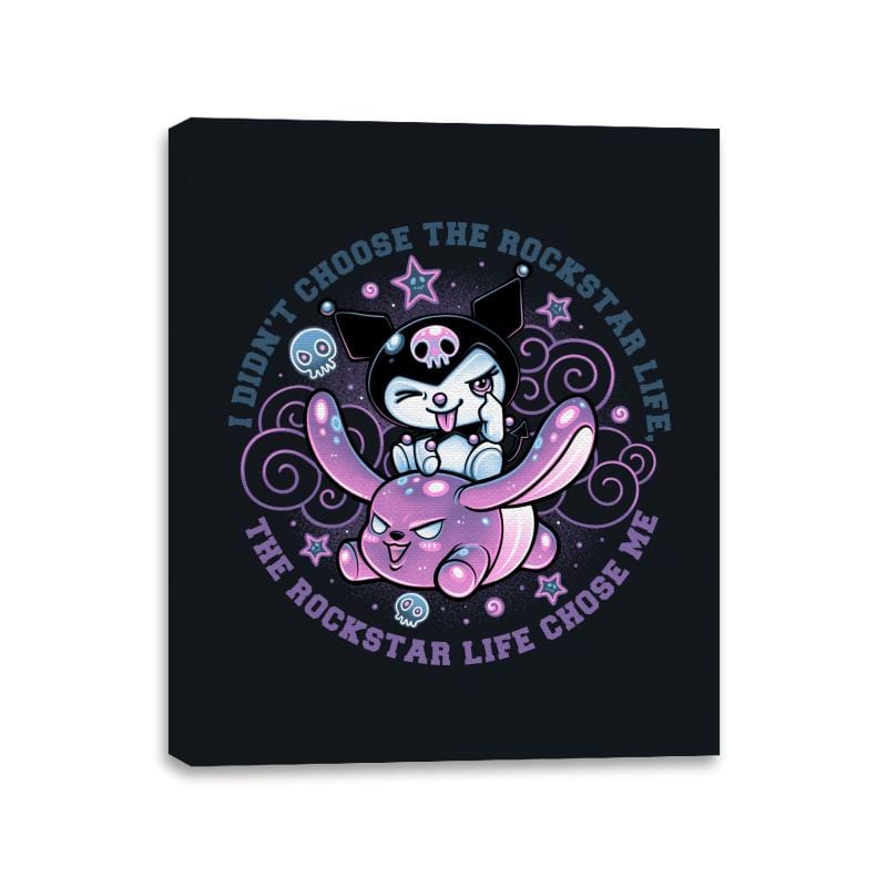 Cute Little Rockstar - Canvas Wraps Canvas Wraps RIPT Apparel 11x14 / Black