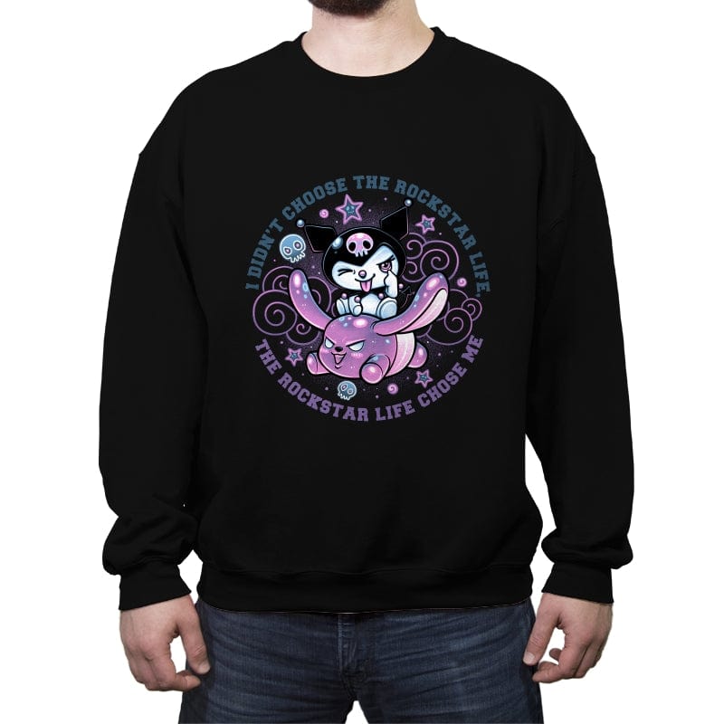 Cute Little Rockstar - Crew Neck Sweatshirt Crew Neck Sweatshirt RIPT Apparel Small / Black