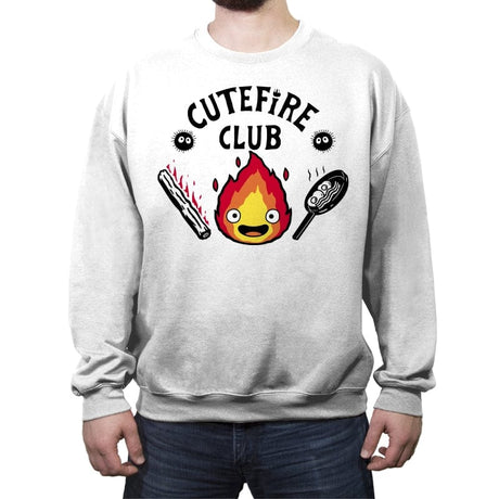 Cutefire Club! - Crew Neck Sweatshirt Crew Neck Sweatshirt RIPT Apparel Small / White