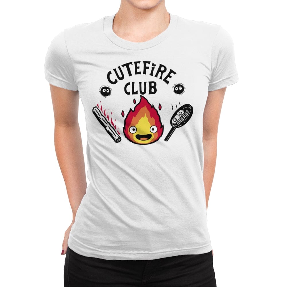 Cutefire Club! - Womens Premium T-Shirts RIPT Apparel Small / White