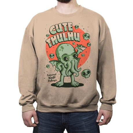 Cutethulhu! - Crew Neck Sweatshirt Crew Neck Sweatshirt RIPT Apparel