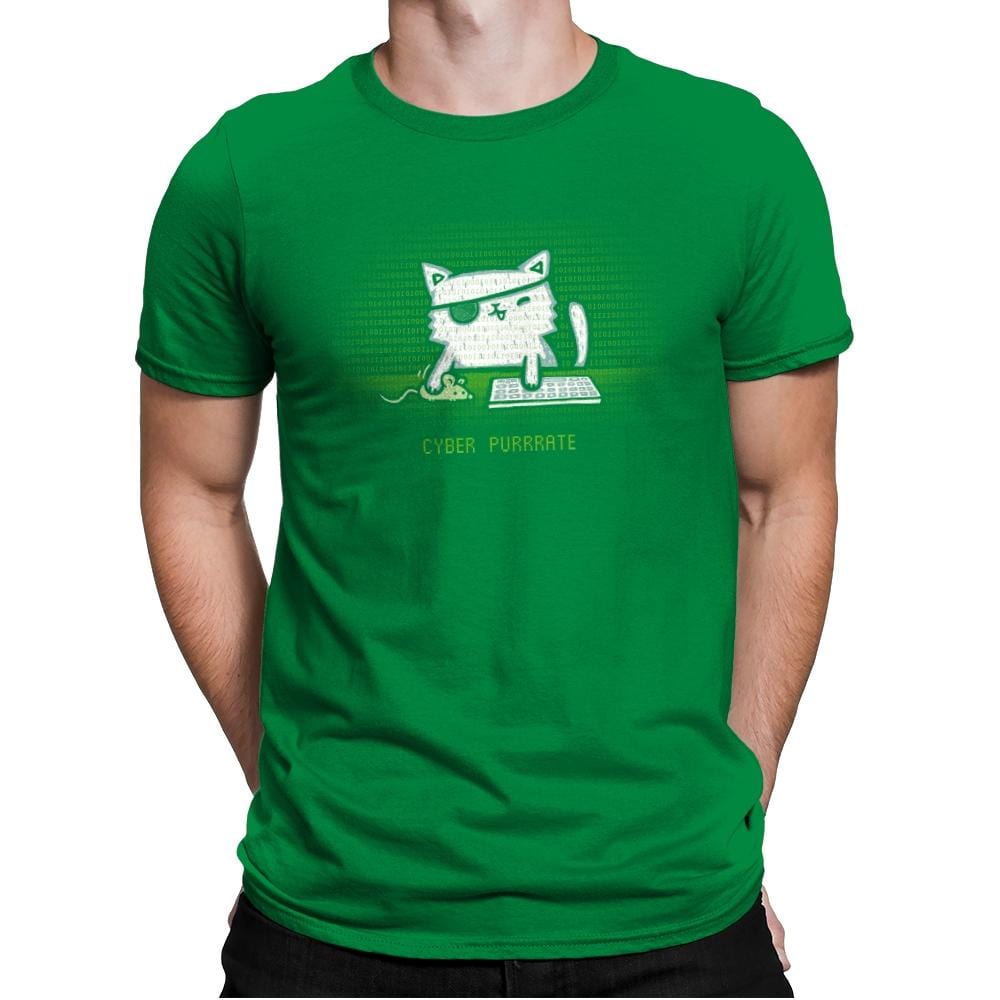 Cyber Puurate - Mens Premium T-Shirts RIPT Apparel Small / Kelly