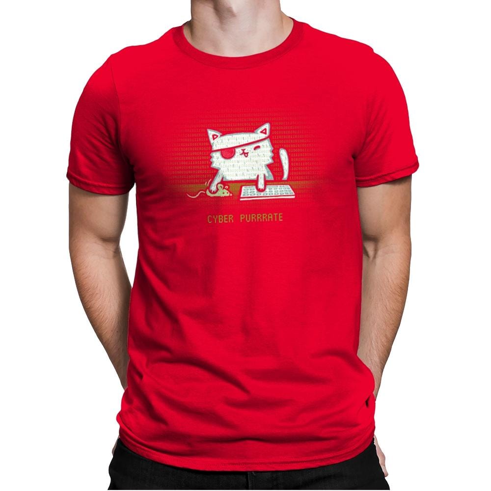 Cyber Puurate - Mens Premium T-Shirts RIPT Apparel Small / Red