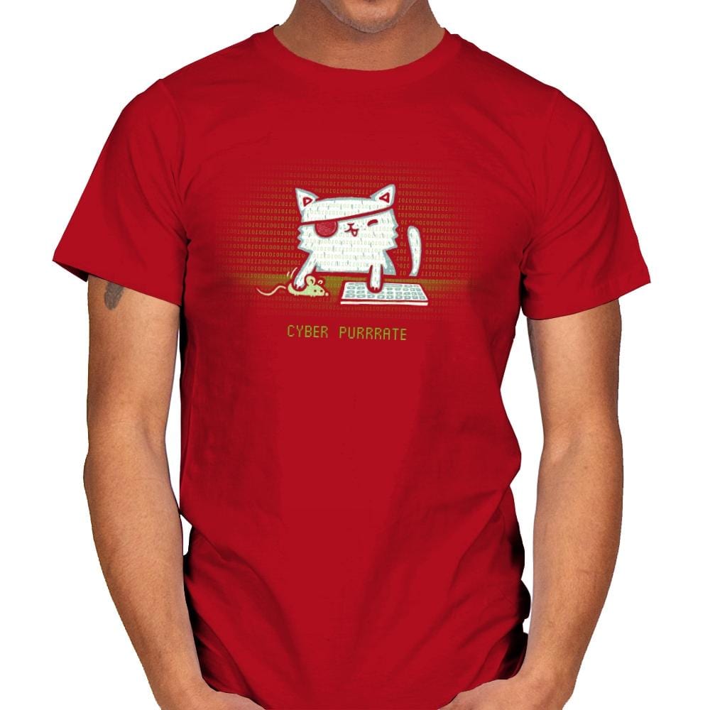Cyber Puurate - Mens T-Shirts RIPT Apparel Small / Red