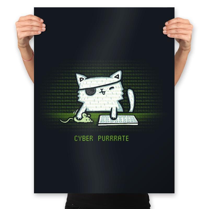 Cyber Puurate - Prints Posters RIPT Apparel 18x24 / Black