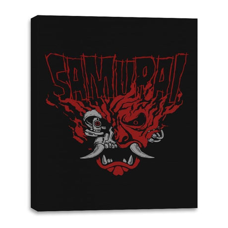 Cyber Samurai - Canvas Wraps Canvas Wraps RIPT Apparel 16x20 / Black