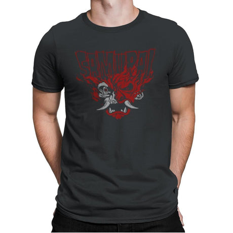 Cyber Samurai - Mens Premium T-Shirts RIPT Apparel Small / Heavy Metal