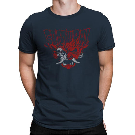 Cyber Samurai - Mens Premium T-Shirts RIPT Apparel Small / Indigo