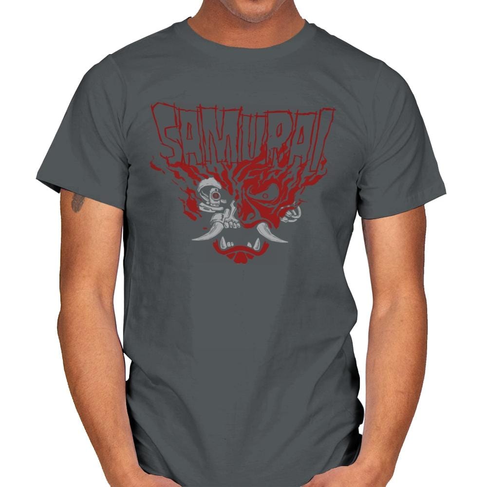 Cyber Samurai - Mens T-Shirts RIPT Apparel Small / Charcoal