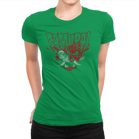 Cyber Samurai - Womens Premium T-Shirts RIPT Apparel Small / Kelly Green