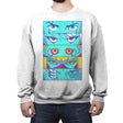 Cyberpunk Eyes - Crew Neck Sweatshirt Crew Neck Sweatshirt RIPT Apparel Small / White