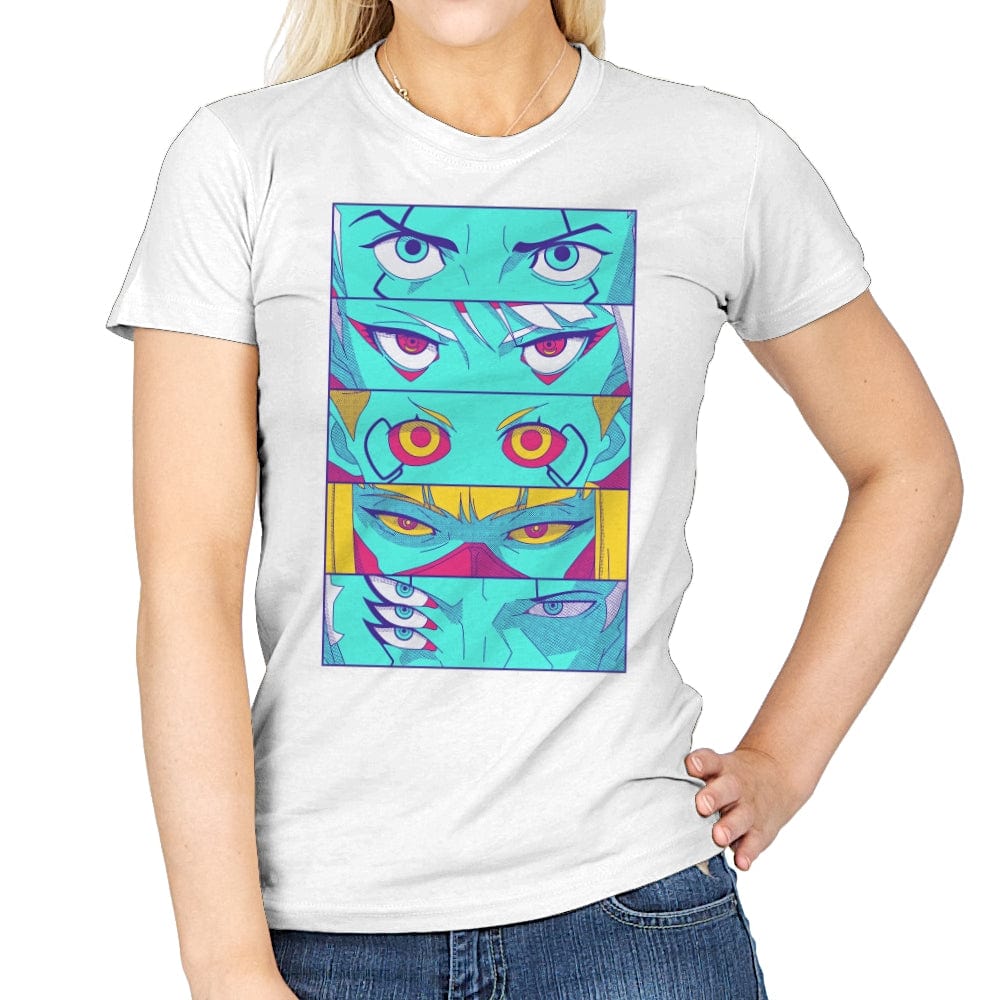 Cyberpunk Eyes - Womens T-Shirts RIPT Apparel Small / White